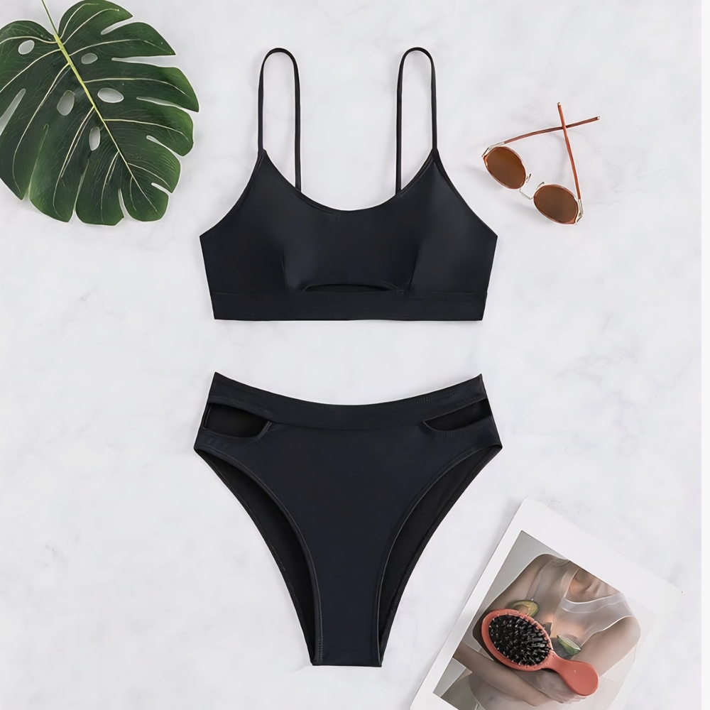 Swimsuit Bikini Set with Cutout Design NWOT - Picture 3 of 4
